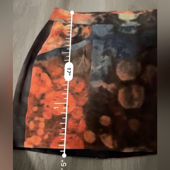 7 For All Mankind Multicolor Sunrise Print Side Pocket Mini Skirt Size S NEW - Picture 7 of 7
